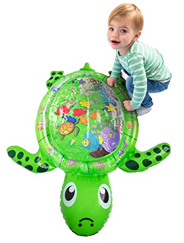 Funky Planet Esterilla inflable para juegos de agua para bebés y niños pequeños, centro de actividades divertido para jugar. Inflatable Water Play Mat