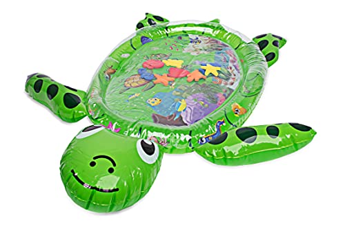 Funky Planet Esterilla inflable para juegos de agua para bebés y niños pequeños, centro de actividades divertido para jugar. Inflatable Water Play Mat