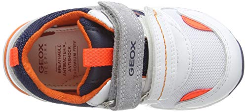 Geox B RISHON Boy B, Zapatillas Bebé-Niños, Blanco (White/Navy), 26 EU