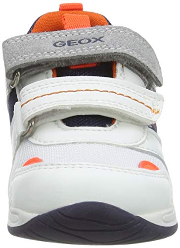 Geox B RISHON Boy B, Zapatillas Bebé-Niños, Blanco (White/Navy), 26 EU