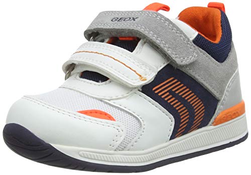 Geox B RISHON Boy B, Zapatillas Bebé-Niños, Blanco (White/Navy), 26 EU