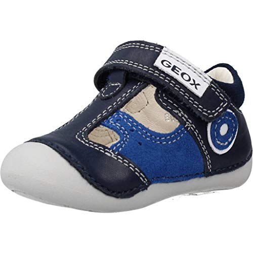 Geox B TUTIM A, Sandalias de Punta Descubierta Bebé-Niños, Azul (Navy/Royal C4226), 18 EU