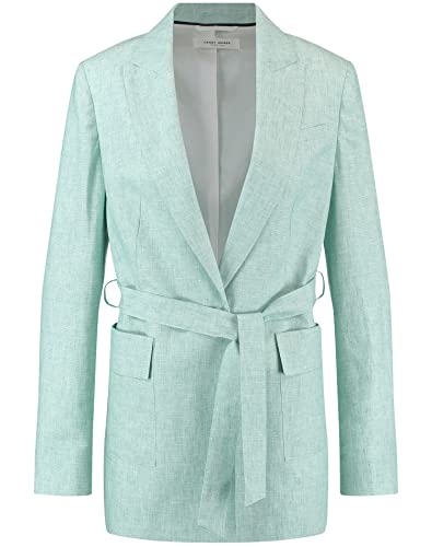 Gerry Weber 730016-31336 Chaqueta de Manga Larga, Grün/Ecru/Weiss Gemustert, 36 para Mujer