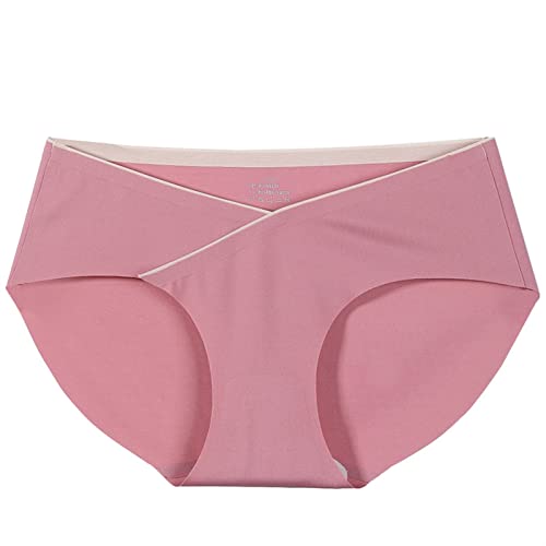 GFHH Bragas de Maternidad, Entrepierna de algodón, sin Fisuras, Cintura Baja de Mujeres, Tercer Trimestre Soporte de Vientre Briefs 0315 (Color : Khaki, Size : XXL)