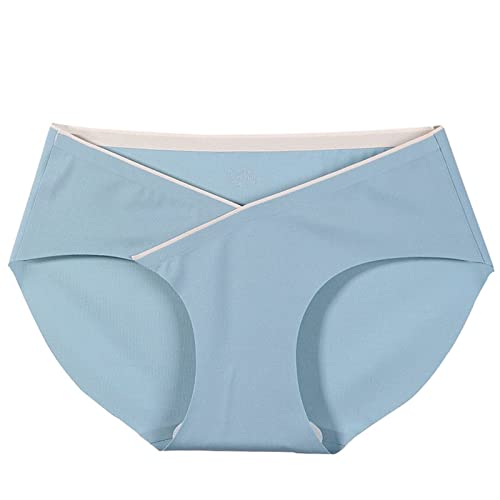 GFHH Bragas de Maternidad, Entrepierna de algodón, sin Fisuras, Cintura Baja de Mujeres, Tercer Trimestre Soporte de Vientre Briefs 0315 (Color : Khaki, Size : XXL)