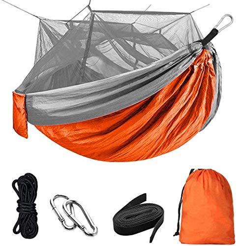 GFSDGF Hamaca de Camping con mosquitera Red de Hamaca Simple y Doble Hamaca portátil de Nailon Ligero