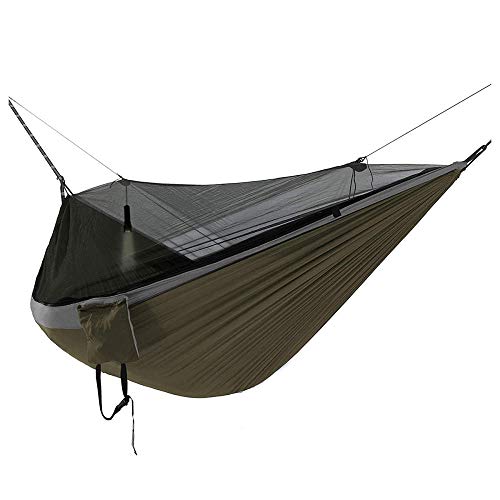 GFSDGF Hamaca de Camping Doble con mosquitera | Camping sin Insectos Senderismo Mochilero y Supervivencia Tienda de hamacas al Aire Libre