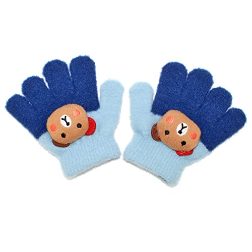 Guantes de navidad 1 par Muñeca de dibujos animados lindo bebé niños guantes invierno woolen boys niñas mitones grueso 3-6 años niños mantienen el dedo caliente Guante pesadillas antes de navidad