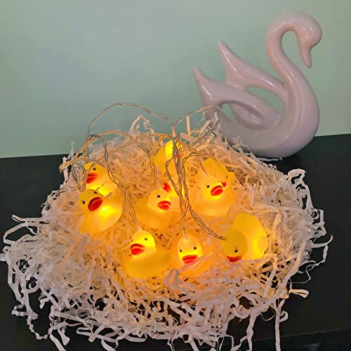 Habitación de los niños animales lindos pato luces 10 LED Navidad luces decorativas luz nocturna niños luces nocturna para escuela jardín Kid room Pascua (1,65 m/10 led, pato)