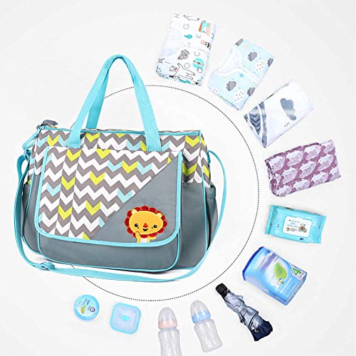 HALOVIE Set 5 kits Bolsa de Mama para Bebe Biberon Cambiador de Pañales Bolsa Hospital Maternidad Bolso Bebé para Viaje Carro Carrito Biberón Colchoneta Comida Pañal con Gran Capacidad Viaje