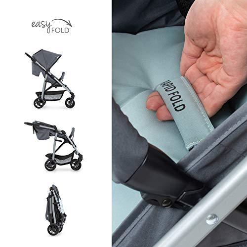 Hauck Rapid 4 Plus Trio Set - 3 en 1 carrito de bebe, Grupo 0+ adaptable a isofix, capazo, respaldo reclinable, de 0 meses a 25kg, manillar ajustable en altura, plegado fácil, menta (grey/mint)