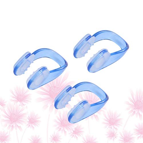 HEALLILY Clips de Nariz de Natación Tapón de Nariz de Adulto Protector de Nariz de Natación Proveedor de Natación de Silicona Unisex (Azul)