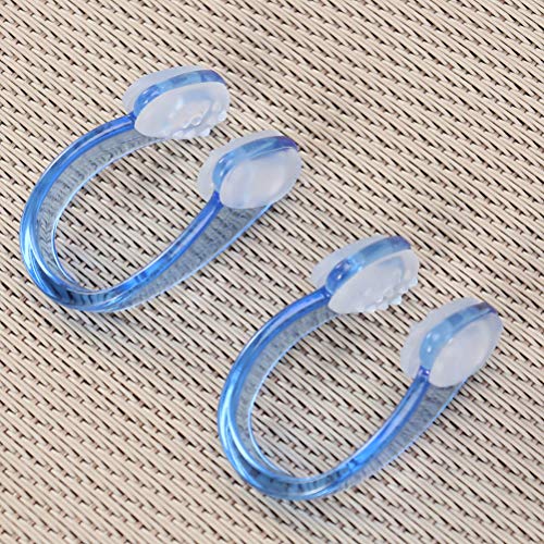 HEALLILY Clips de Nariz de Natación Tapón de Nariz de Adulto Protector de Nariz de Natación Proveedor de Natación de Silicona Unisex (Azul)