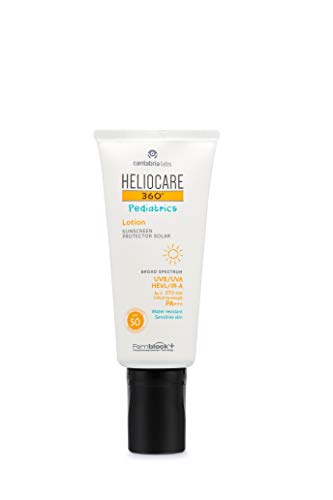 Heliocare 360º Pediatrics Lotion Spf 50, Crema Solar para Cara y Cuerpo de Niños, Hidratante, Rápida Absorción, Hipoalergénica, Pieles Sensibles, 200Ml