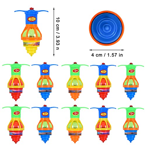 Herefun Peonza Luminosos, 20 Piezas Luminoso Juguete, LED Noche Juguete, Peonzas de Colores, Trompo Creativo Juguete para Juguete Infantil Cumpleaños Regalo