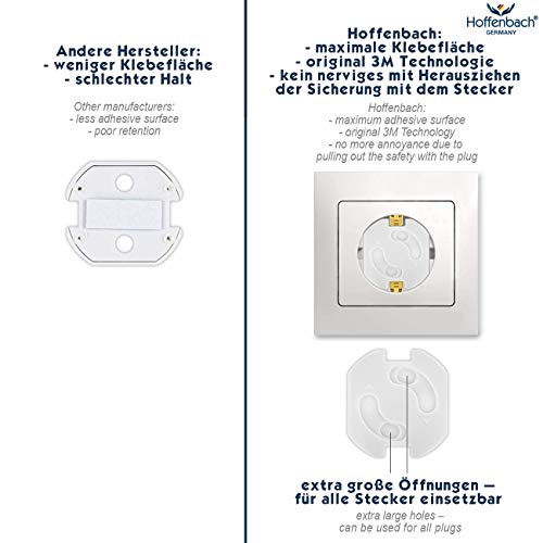 Hoffenbach® Germany - Protección de enchufes con mecanismo de giro (20 unidades)