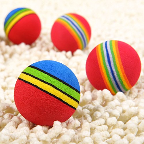 Inconpro Pelota de Juguete para Perros, Pelota de Goma EVA no tóxica, Juguete Molar con Forma Linda, Juguetes para Limpieza de Dientes para Perros y Gatos