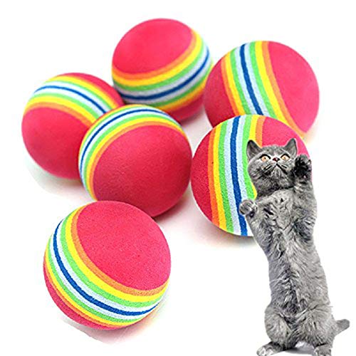 Inconpro Pelota de Juguete para Perros, Pelota de Goma EVA no tóxica, Juguete Molar con Forma Linda, Juguetes para Limpieza de Dientes para Perros y Gatos