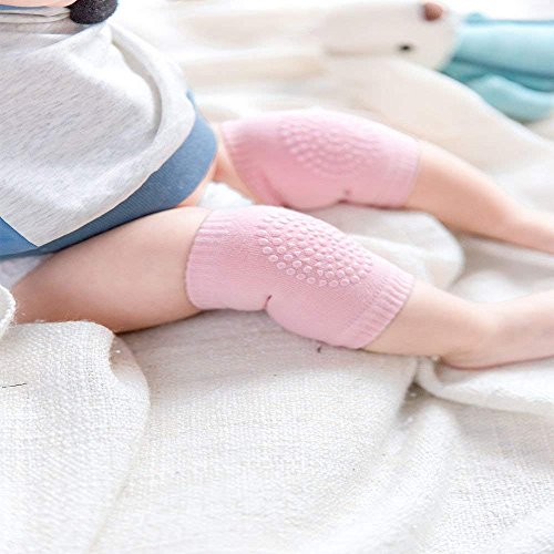 Infant Toddler Baby Elástico ajustable Rodilla Codo Pierna Pad Calentador de la pierna Arrastrándose Calcetines de bebé Rodilleras Protector de seguridad Unisex Bebé Rodilleras antideslizantes 5 pares