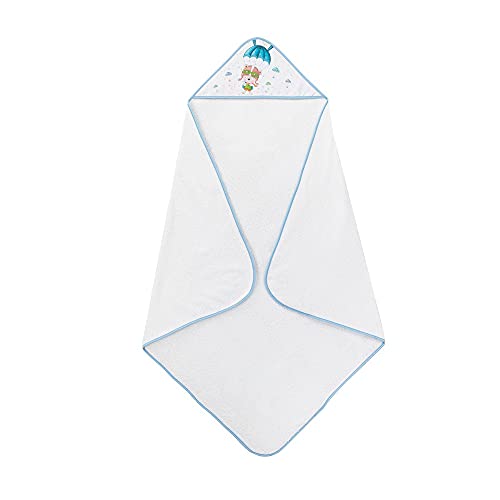 Interbaby 01228-11 - Capa de baño PARACAIDISTA blanco y azul, unisex