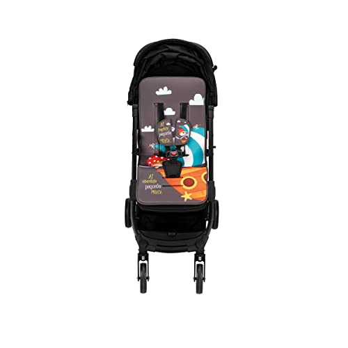 Interbaby 0C055 - Colchoneta Universal Pirata al Abordaje para Silla de Paseo, unisex, Negro