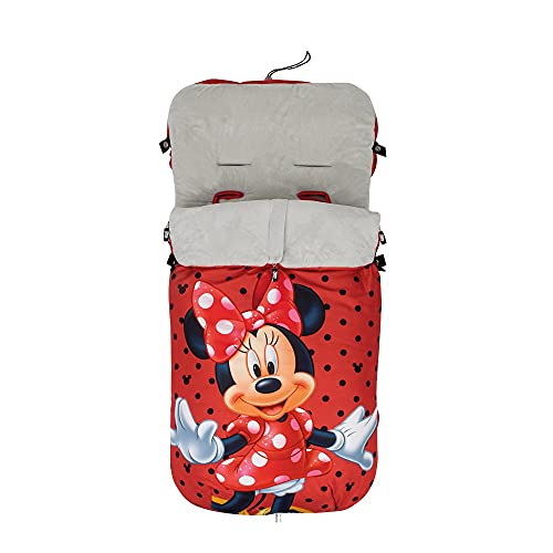 Interbaby Amazon Saco Universal para Silla de Paseo Minnie Mouse Puntos, rojo