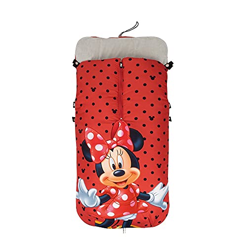 Interbaby Amazon Saco Universal para Silla de Paseo Minnie Mouse Puntos, rojo