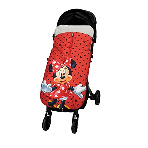 Interbaby Amazon Saco Universal para Silla de Paseo Minnie Mouse Puntos, rojo