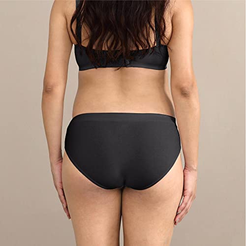 Intimate Portal Bragas de Algodón Premamá Braguitas Embarazada Postparto Mujer Ropa Interior de Maternidad PK de 6 Negro 2XL