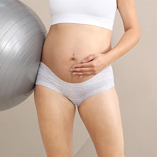 Intimate Portal Mujer Braguitas Premamá de Debajo la Barriga Ropa Interior Embarazada Bragas Postparto Algodón PK de 6 Multicolor 2XL