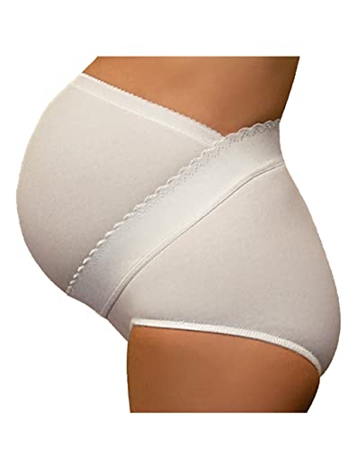 Istintiva Bragas de Maternidad con Soporte Premamma Blancas 40