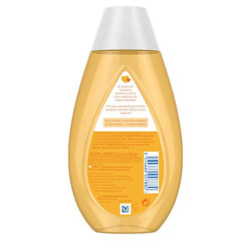 Johnson's Baby Champú Clásico, Pelo Suave, Brillante e Hidratado, 3 x 300 ml