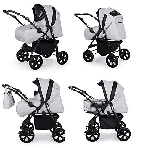 Juego de cochecito combinado 2 en 1 3 en 1 Isofix Sting de Lux4Kids Brown 2en1 sin asiento