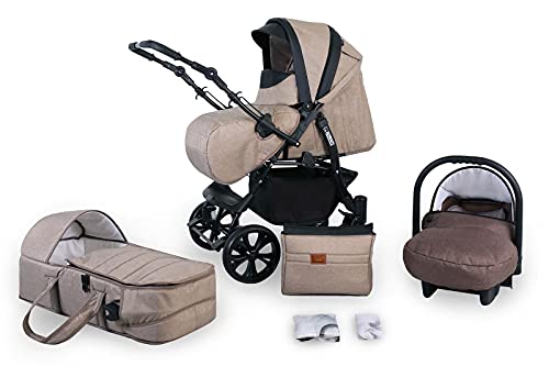 Juego de cochecito combinado 2 en 1 3 en 1 Isofix Turne de Lux4Kids Desert 2en1 sin asiento