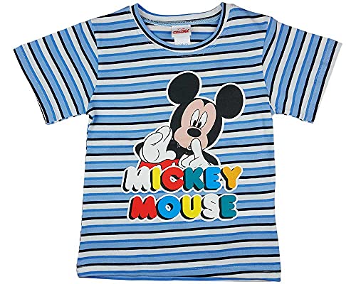 Juego de dos piezas para niño con Mickey Mouse y camiseta de Disney Baby en tallas 74, 80, 86, 92, 98, 104, 110, 116, para 1, 2, 3, 4, 5, 6 años de edad, bonito regalo Modelo 10 92 cm