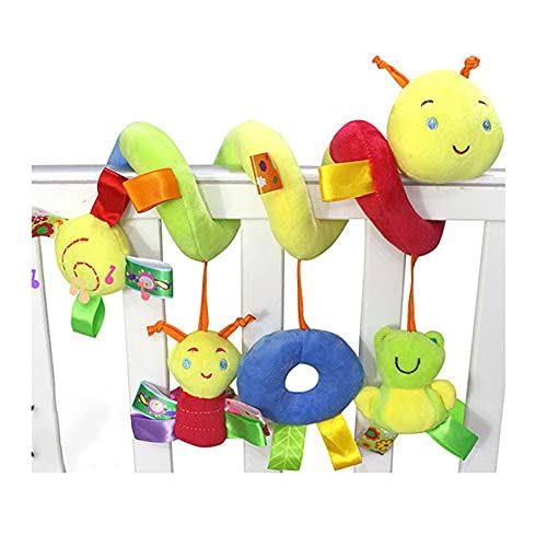 Juguete espiral de cuna, juguetes colgantes de actividad en espiral para bebés, juguetes de cochecito, juguetes de asiento de coche de bebé, juguetes de peluche en espiral de actividad, cochecito