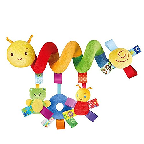 Juguete espiral de cuna, juguetes colgantes de actividad en espiral para bebés, juguetes de cochecito, juguetes de asiento de coche de bebé, juguetes de peluche en espiral de actividad, cochecito