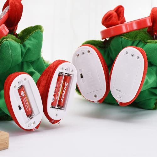 JWAKHMP Navidad música eléctrica muñeca de peluche baile árbol de Navidad forma de planta interactio juguetes portátiles regalo ornamento para niños C