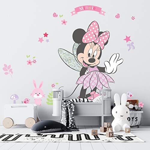 Kibi - 2 Pegatinas Infantiles Pared Minnie Pegatinas Decorativas Pared mickey Mouse Stickers Pared Mickey Dormitorio Calcomanias para Niños Pared Calcomanias Mickey XXL