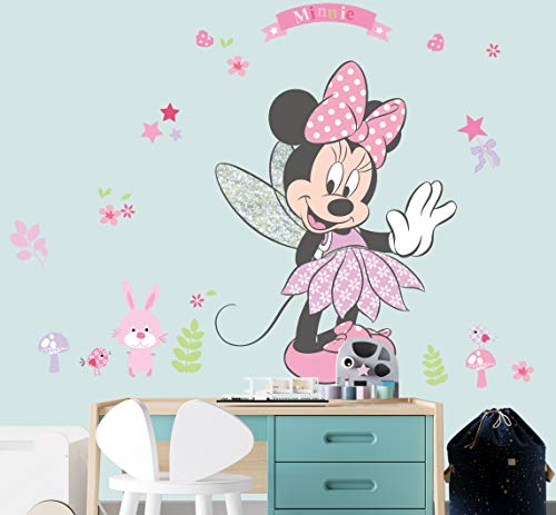 Kibi - 2 Pegatinas Infantiles Pared Minnie Pegatinas Decorativas Pared mickey Mouse Stickers Pared Mickey Dormitorio Calcomanias para Niños Pared Calcomanias Mickey XXL