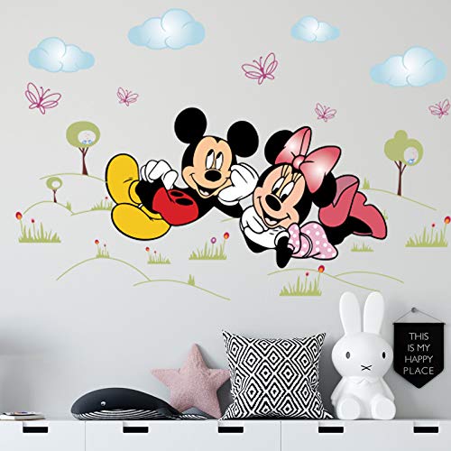 Kibi Pegatinas Infantiles Pared Minnie Pegatinas Decorativas Pared mickey Mouse Stickers Pared Mickey Dormitorio Calcomanias para Niños Pared Calcomanias Mickey