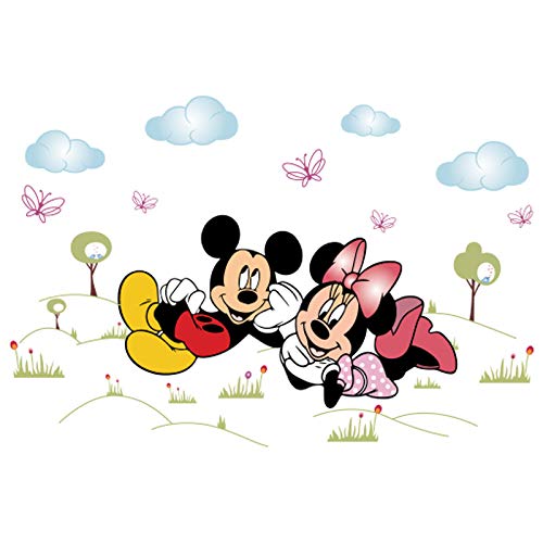 Kibi Pegatinas Infantiles Pared Minnie Pegatinas Decorativas Pared mickey Mouse Stickers Pared Mickey Dormitorio Calcomanias para Niños Pared Calcomanias Mickey