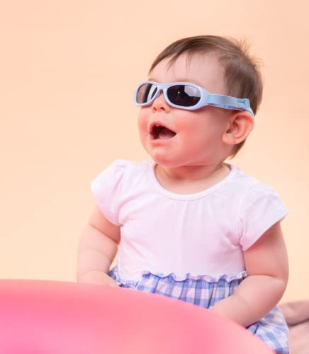 Kiddus Gafas de Sol Baby para Recién Nacida, Bebé, Niña y Niño. De 0 meses a 2 años. Protección Solar UV400. Banda de Neopreno Suave Ajustable. Libres de BPA