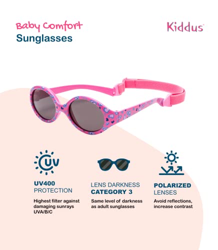 Kiddus Gafas de sol Polarizada para bebe, niño y niña. A partir de 0 meses. Filtro Solar UV400. 100% Protección contra Rayos UVA. Flexibles, Seguras, Confortables, Resistentes.Corazones