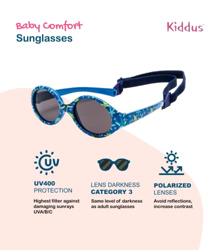 Kiddus Gafas de sol Polarizada para bebe, niño y niña. A partir de 0 meses. Filtro Solar UV400. 100% Protección contra Rayos UVA. Flexibles, Seguras, Confortables, Resistentes. Estrella de Mar