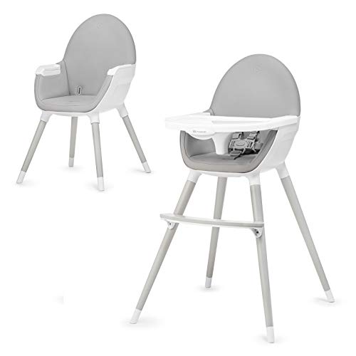 Kinderkraft Trona Bebé 2 en 1 FINI, Silla Infantil, Ajustable, Blanco Gris