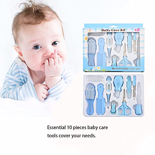 Kit Bebe Recien Nacido Higiene, HAIYUU 10 piezas Kit de Aseo para Bebés con Estuche de Transporte Set Cuidado Bebe Regalo para bebés recién nacidos niños pequeños cuidado de la salud y aseo