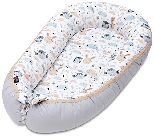 Lajlo - Cojín Nido Portatil l Reductor de Cuna l Almohada para Bebes l Cama para Recien Nacidos l Accesorios Bebe l Protector de Carro