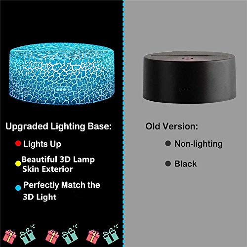 Lámpara de mesa para niños Strange Things Eleven Luz LED 3D 16 colores cambiantes acrílico LED luz nocturna para niños como en cumpleaños o vacaciones