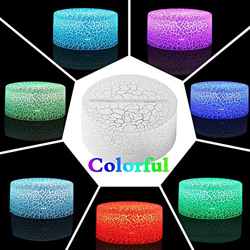 Lámpara de mesa para niños Strange Things Eleven Luz LED 3D 16 colores cambiantes acrílico LED luz nocturna para niños como en cumpleaños o vacaciones